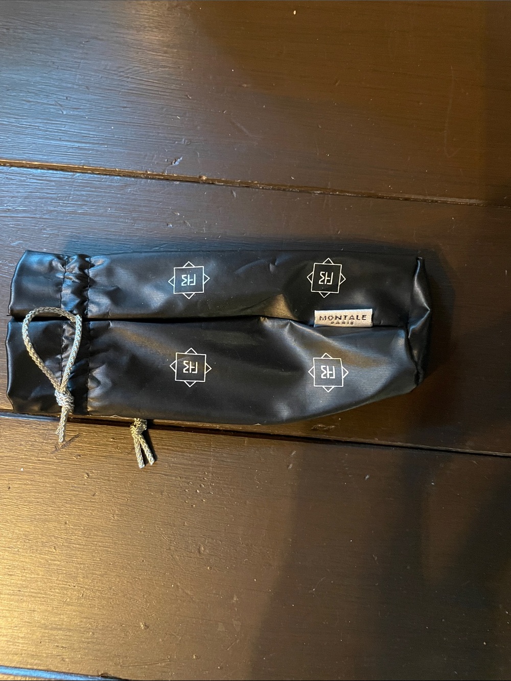 Montale Black Logo Drawstring Pouch - Branded Accessory